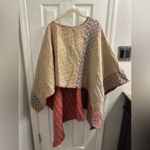 Kaantha Karma Reversible Kantha Poncho